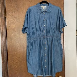 Michael Kors Chambray Shirt Dress XL